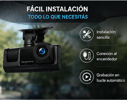 Cámara para Auto 3 en 1 Full HD 1080P 🚗📹