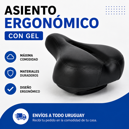 Asiento Ergonómico con Gel para Bicicleta