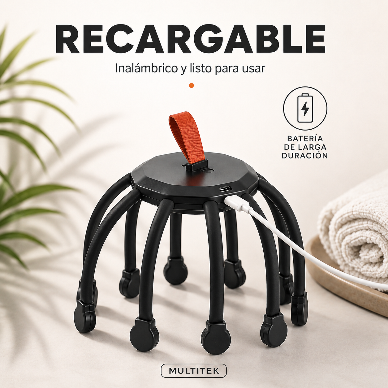 Masajeador Capilar Eléctrico Recargable – Relajación Total 💆‍♂️